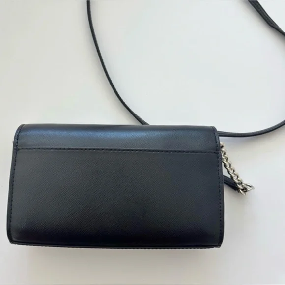 kate spade Black Crossbody with Gold Chain NWT - Picture 4 of 6